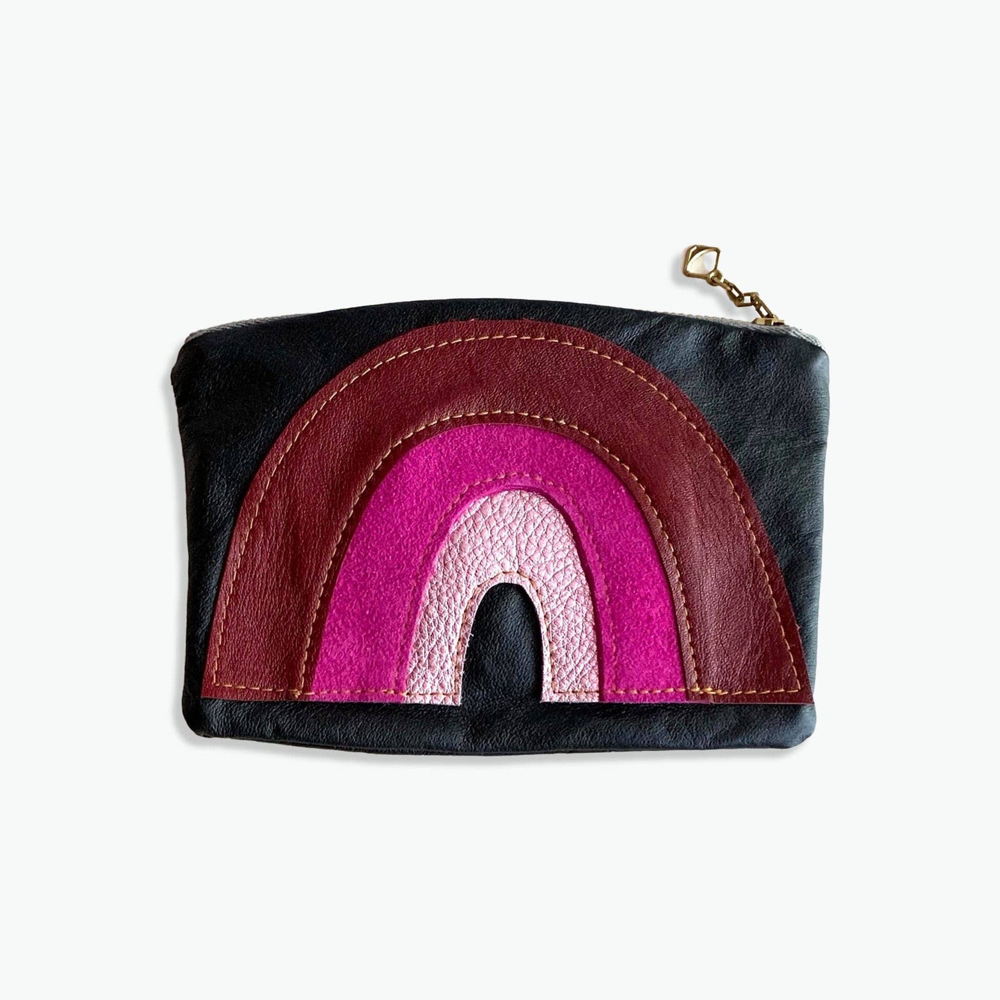 RAINBOW RECYCLED LEATHER POUCH