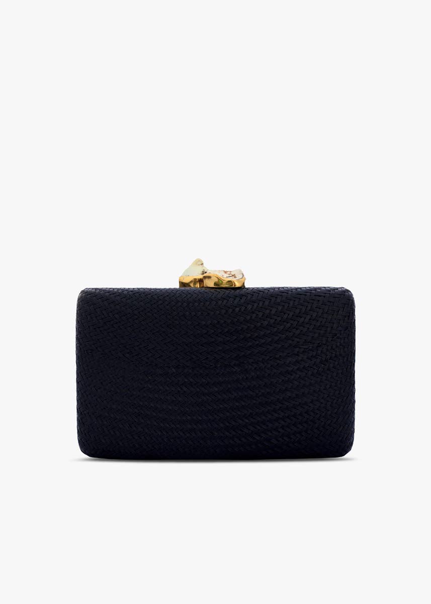 JEN WHITE STONES CLUTCH