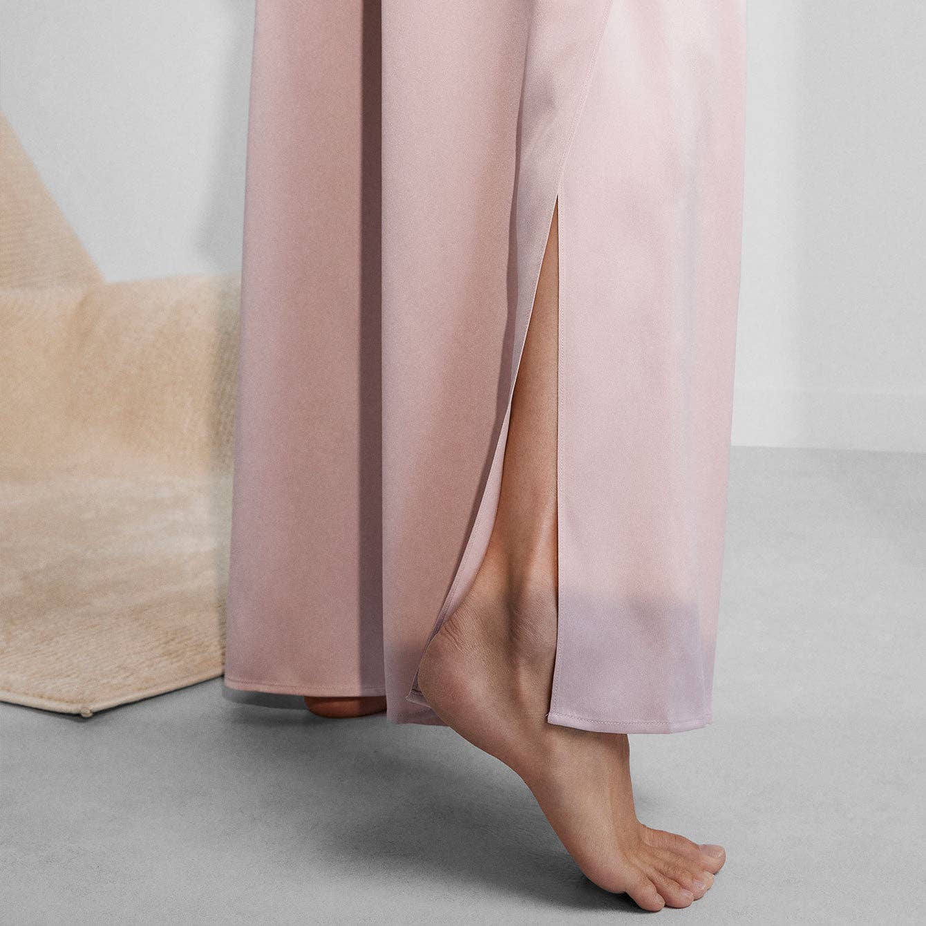 SILK TEE AND PANT SET