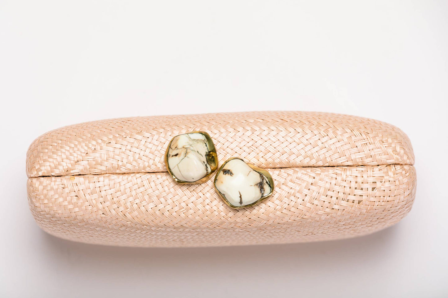 JEN WHITE STONES CLUTCH