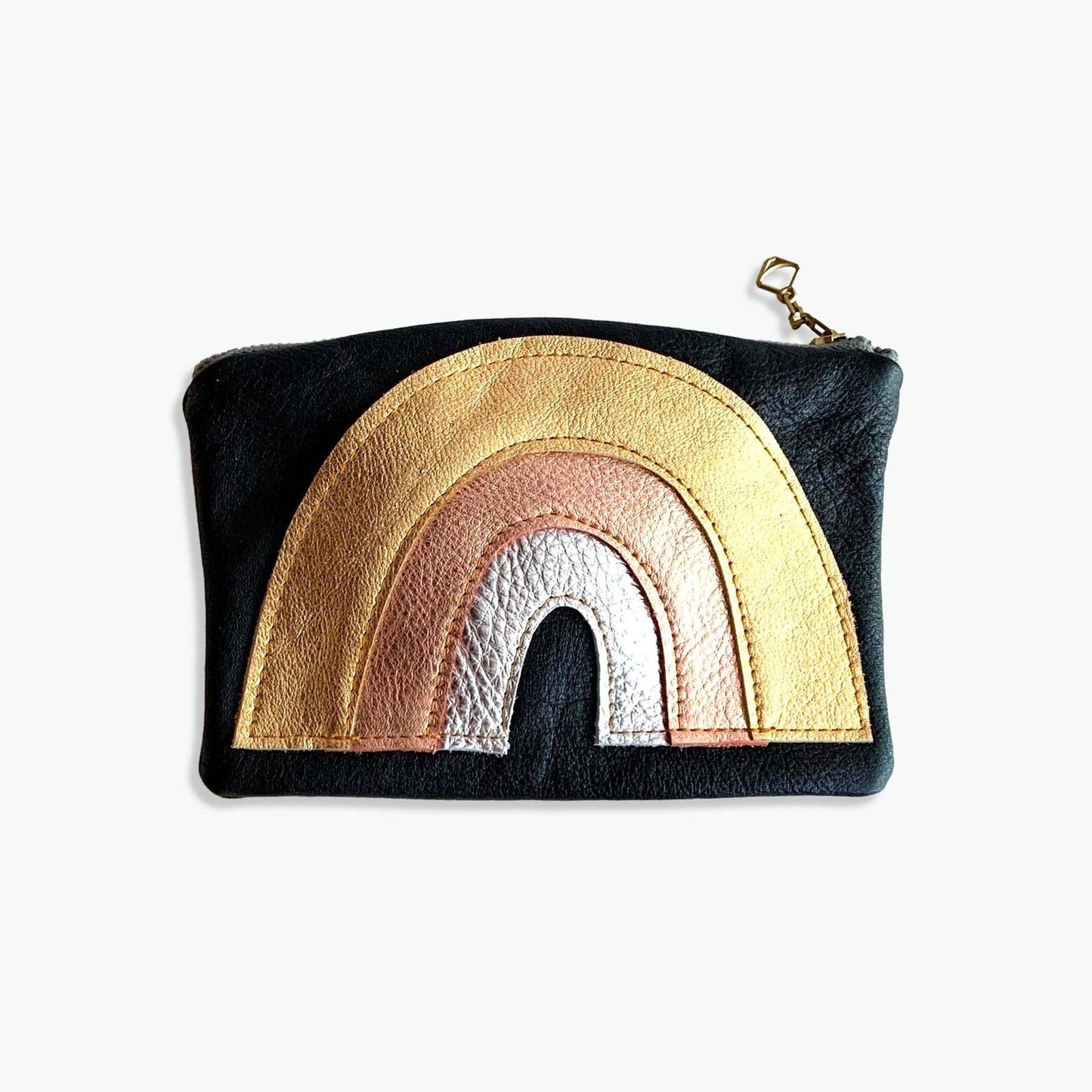 RAINBOW RECYCLED LEATHER POUCH