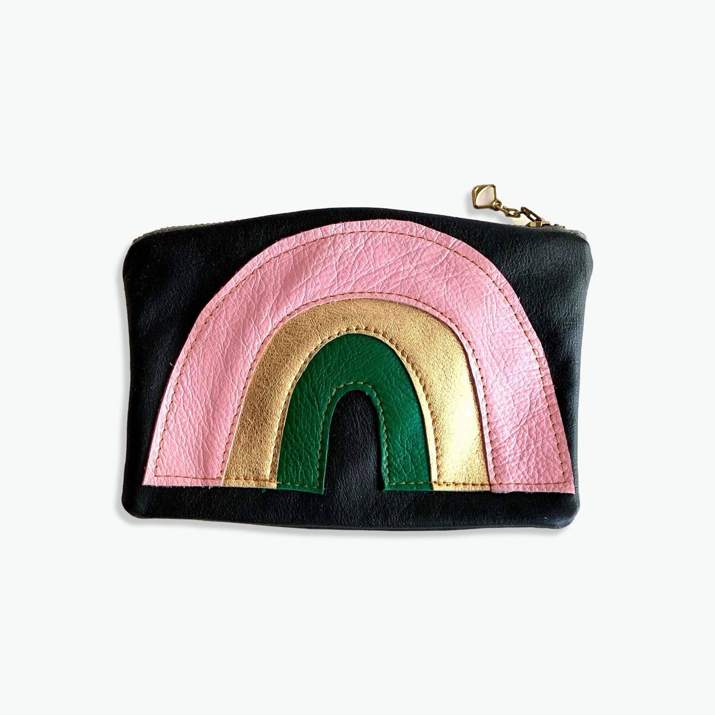 RAINBOW RECYCLED LEATHER POUCH