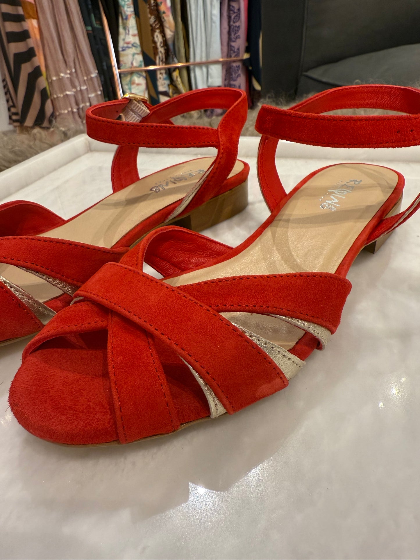 PALMA SANDALS VELVET LEATHER