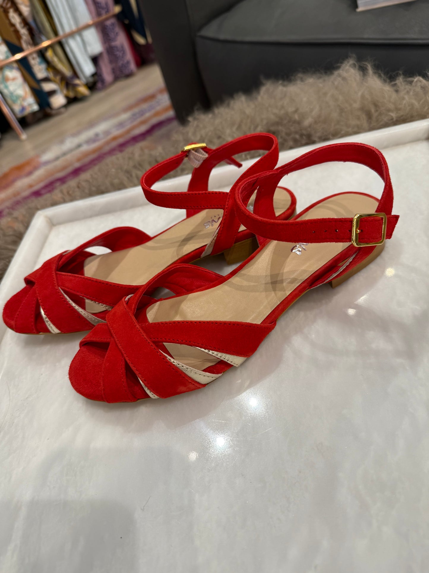 PALMA SANDALS VELVET LEATHER