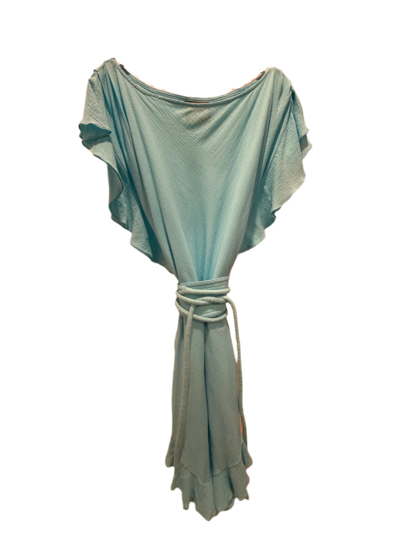RUFFLE KAFTAN WITH OBI BELT