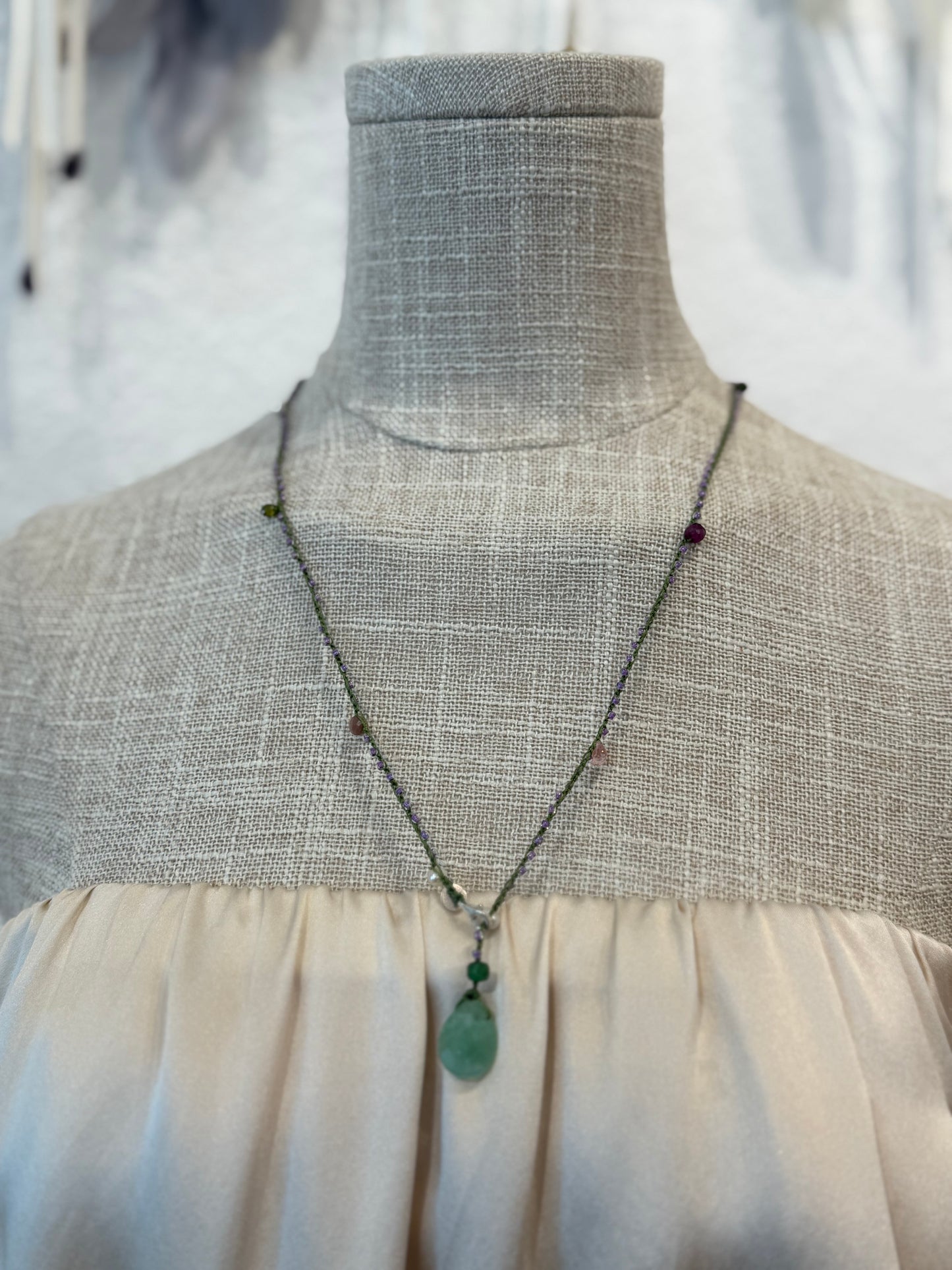 AMAZONITE DROP NECKLACE
