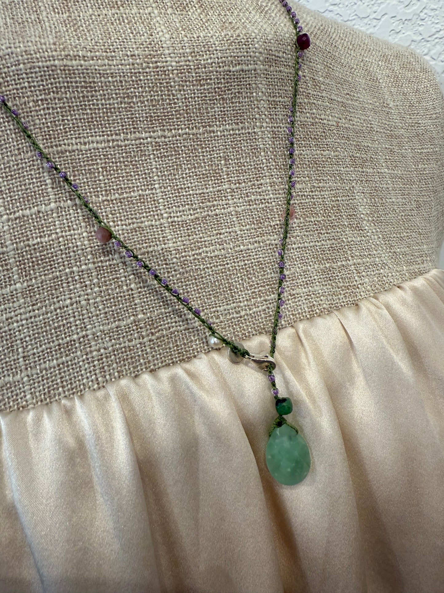 AMAZONITE DROP NECKLACE