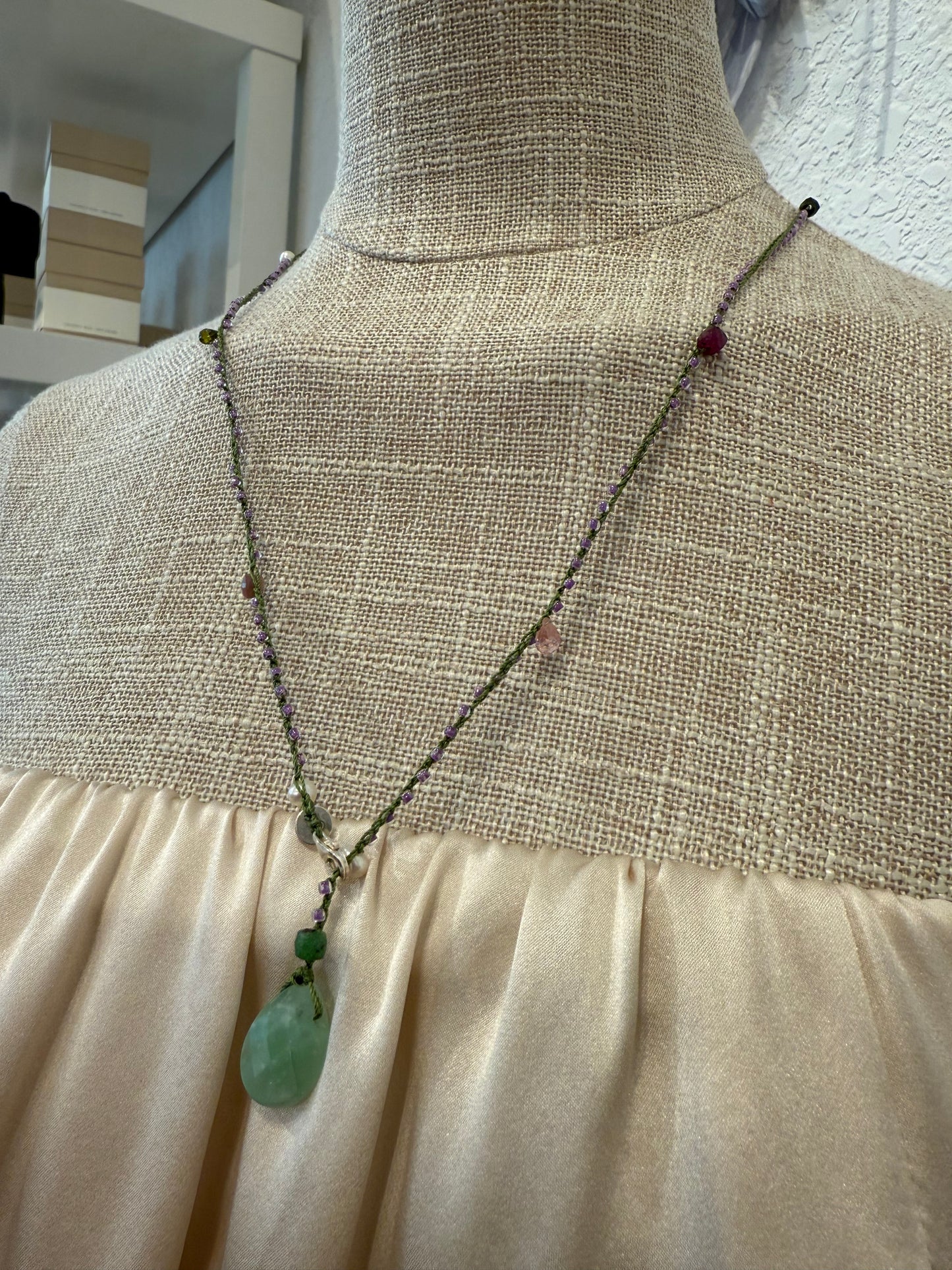 AMAZONITE DROP NECKLACE