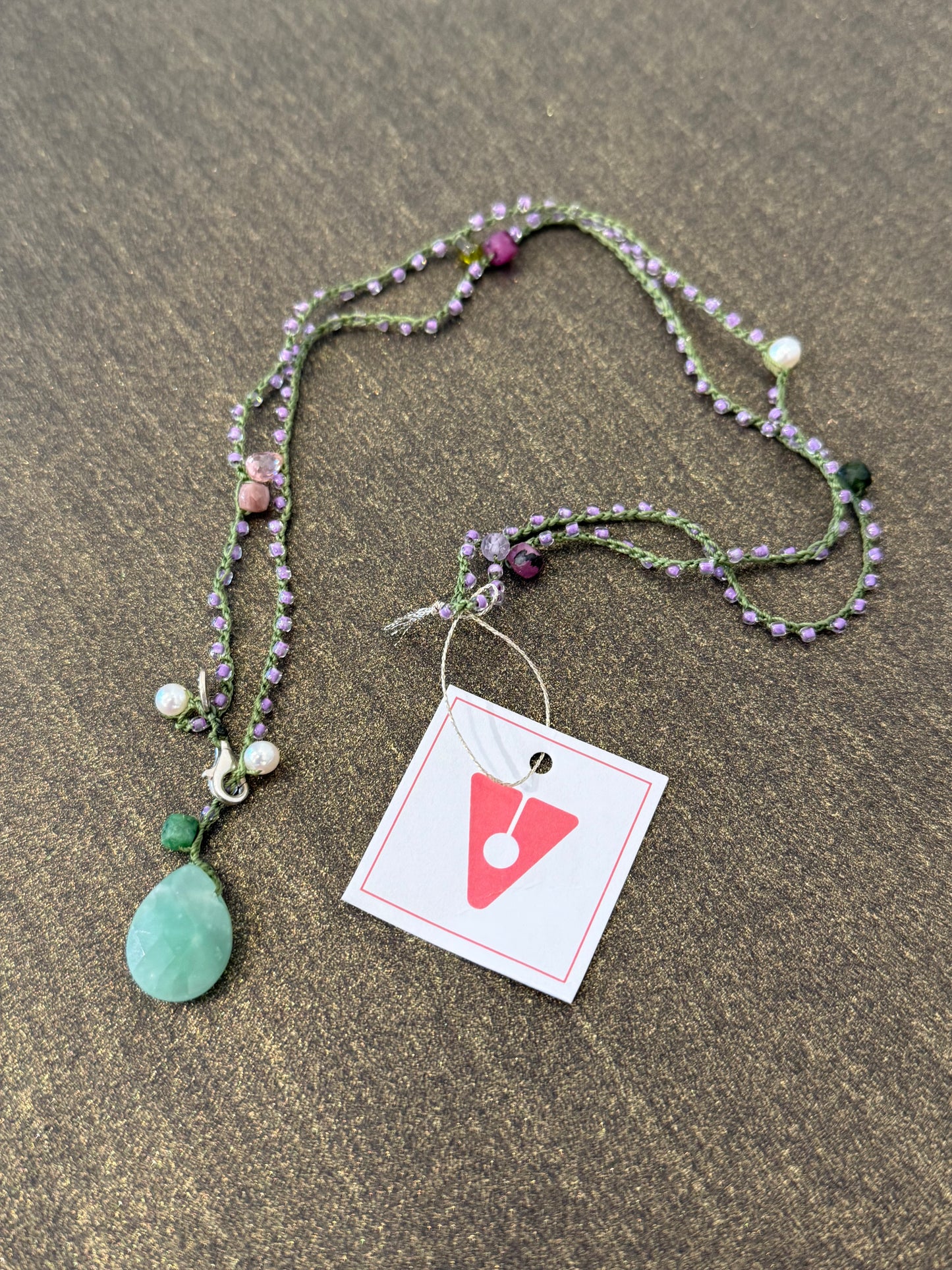 AMAZONITE DROP NECKLACE