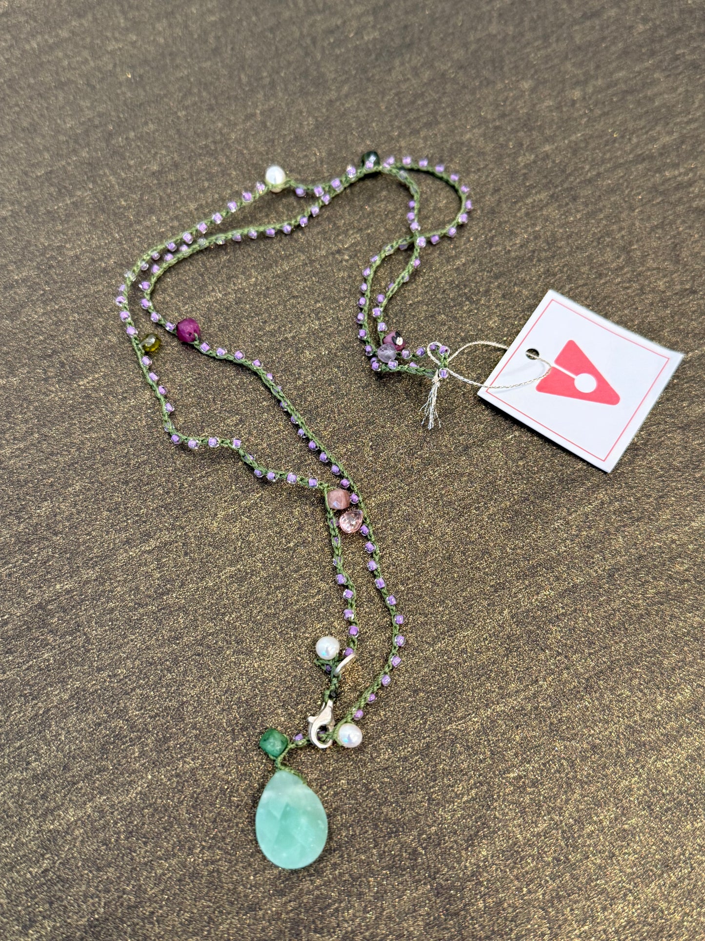 AMAZONITE DROP NECKLACE