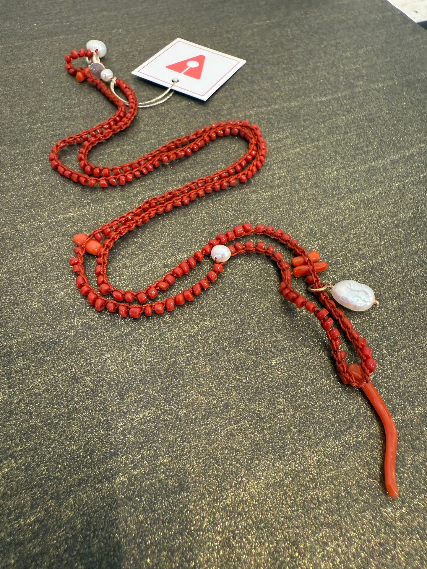 RED CORAL ROSARIO NECKLACE