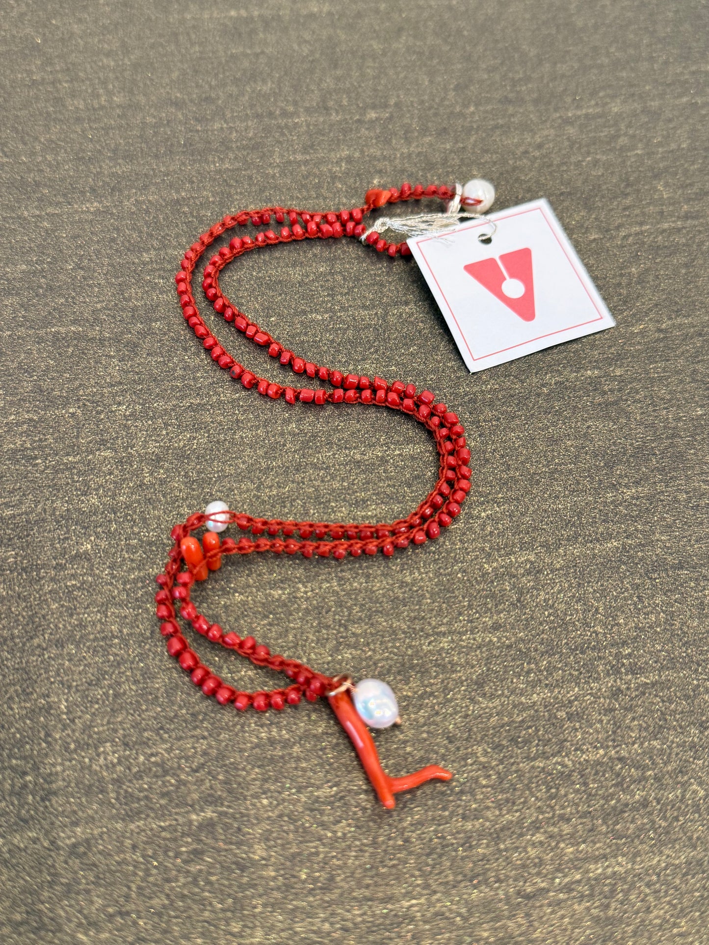 RED CORAL ROSARIO NECKLACE