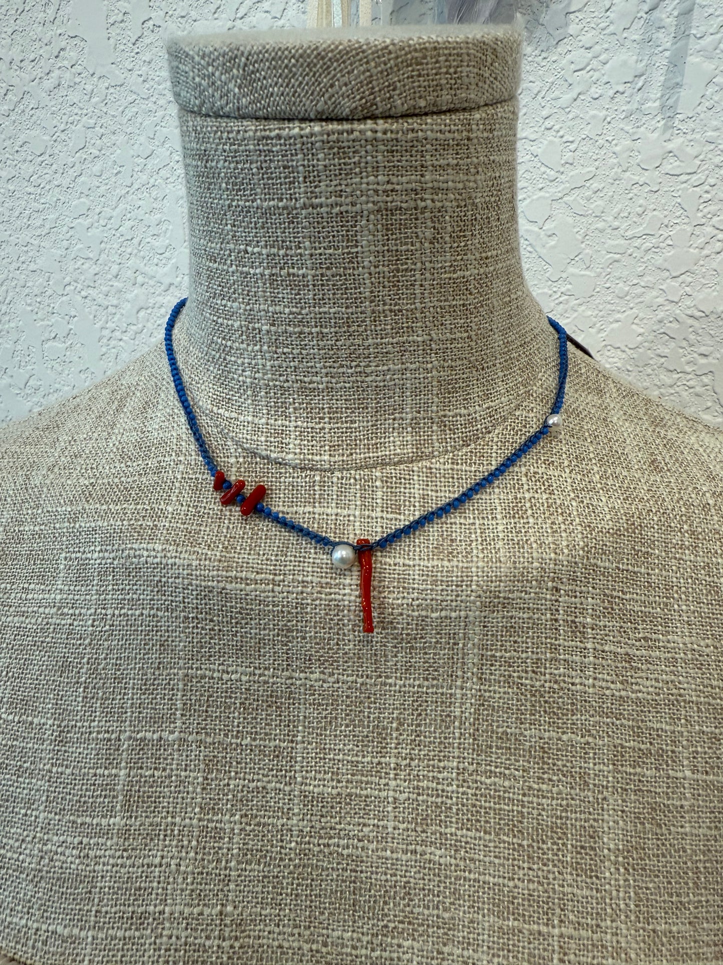 OPAL BLUE ROSARIO NECKLACE