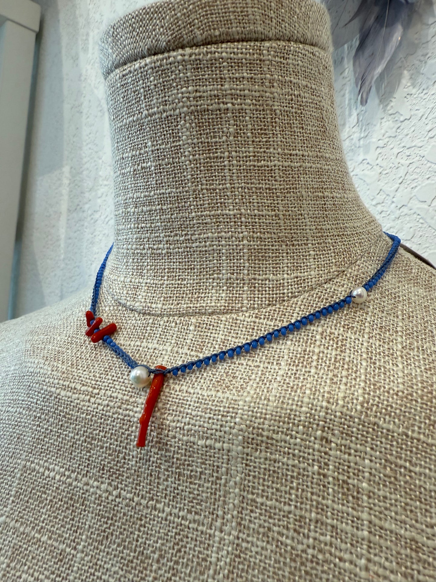 OPAL BLUE ROSARIO NECKLACE