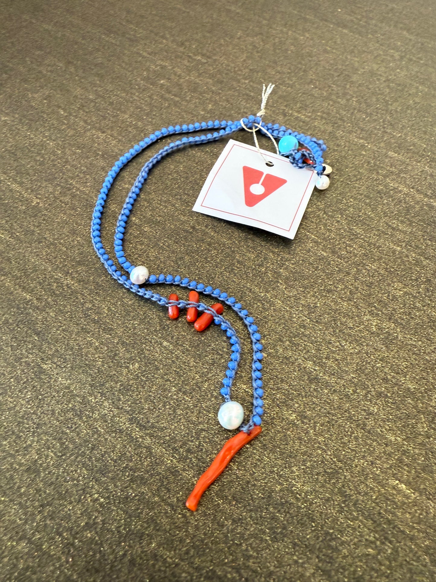 OPAL BLUE ROSARIO NECKLACE