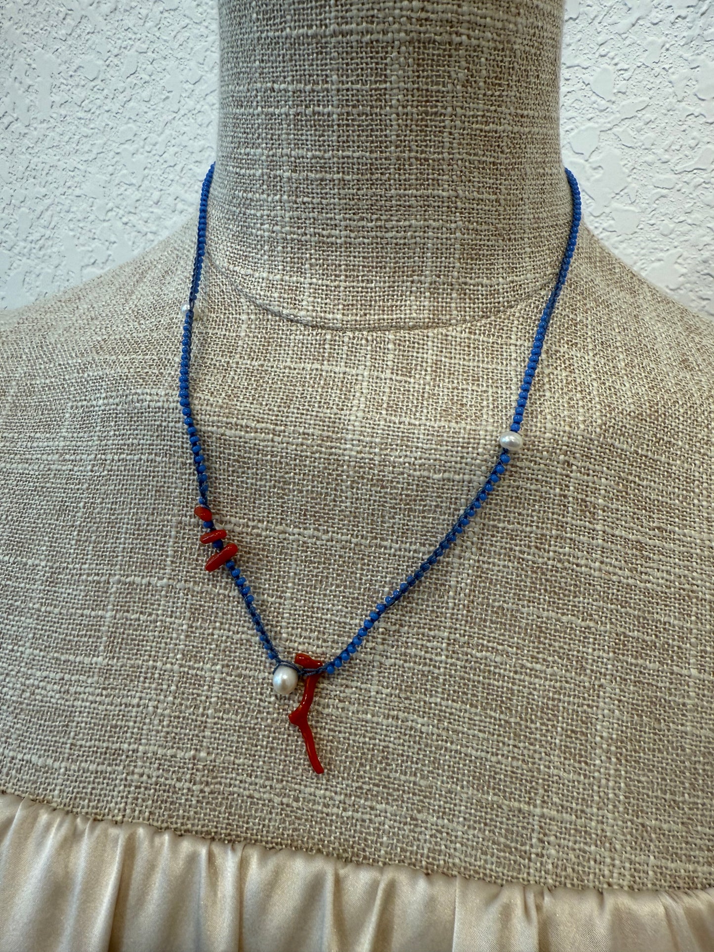 OPAL BLUE ROSARIO NECKLACE