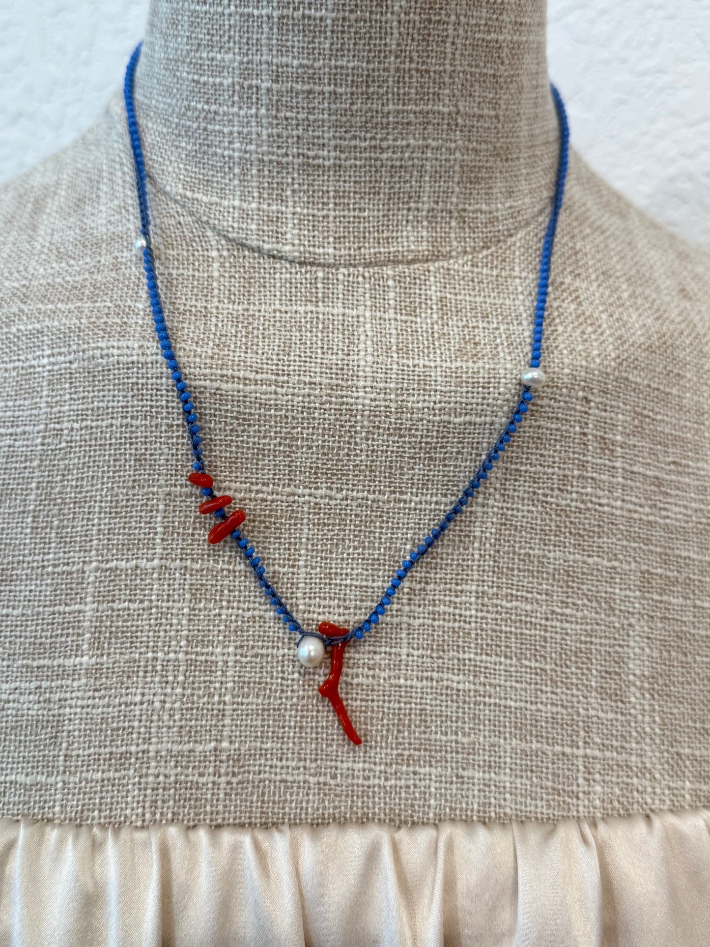OPAL BLUE ROSARIO NECKLACE