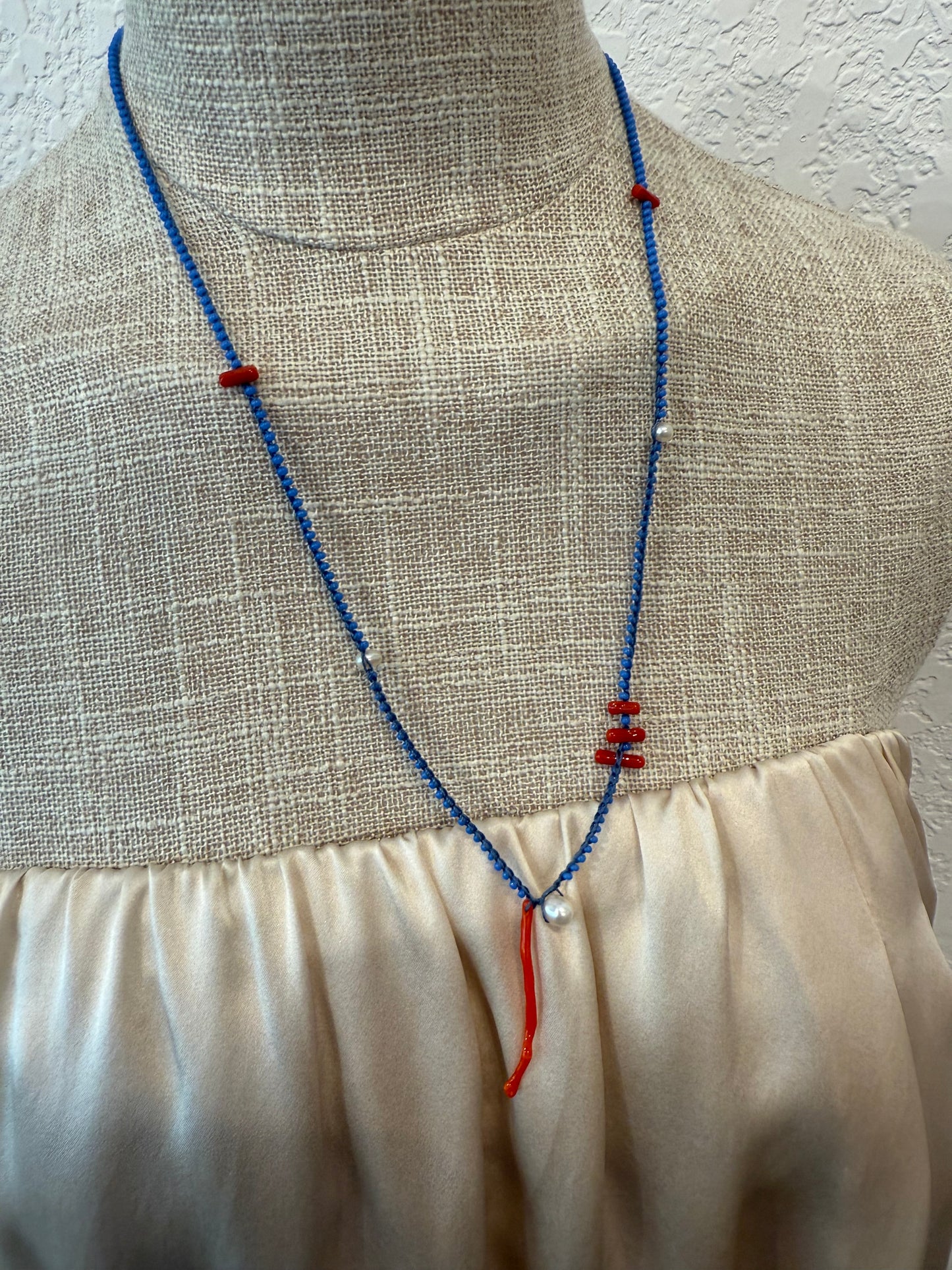 OPAL BLUE ROSARIO NECKLACE