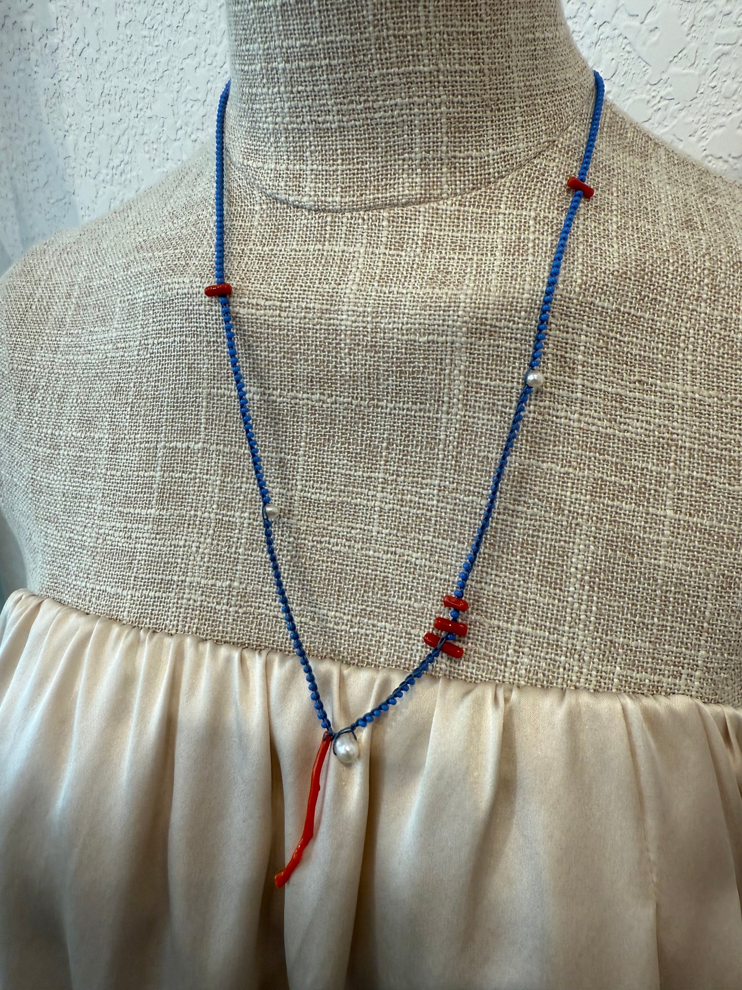 OPAL BLUE ROSARIO NECKLACE