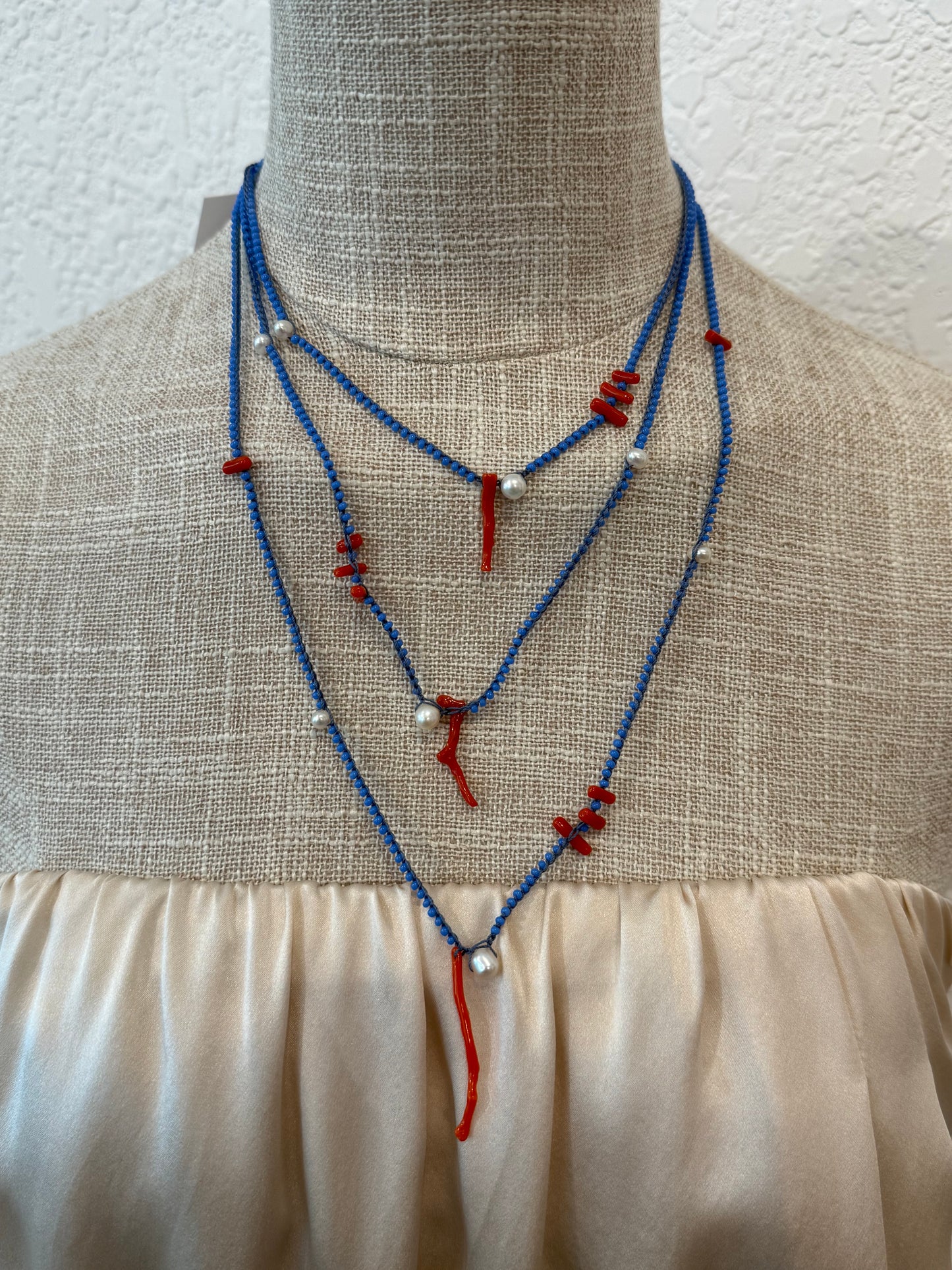 OPAL BLUE ROSARIO NECKLACE