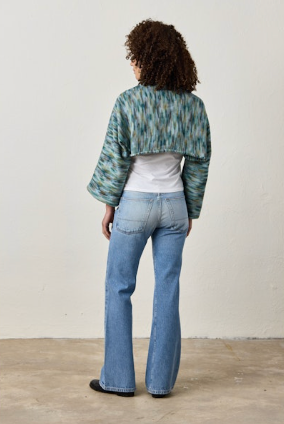 EMMA PAINTED COTTON SHRUG SWEATER