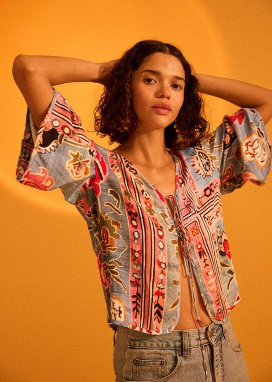 SAGUARO MARCEIL TIE BLOUSE