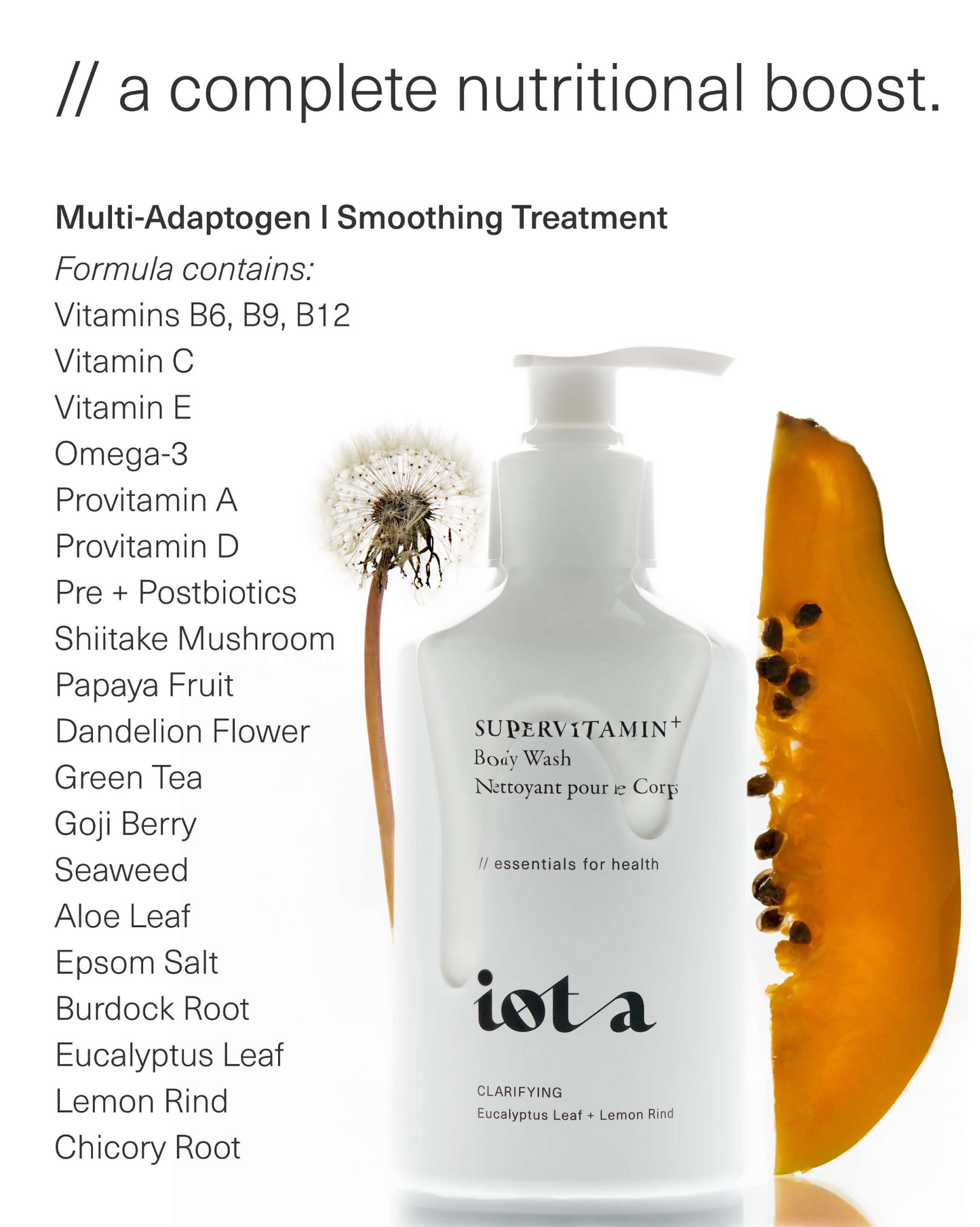 SUPERVITAMIN BODY WASH+CLARIFYING