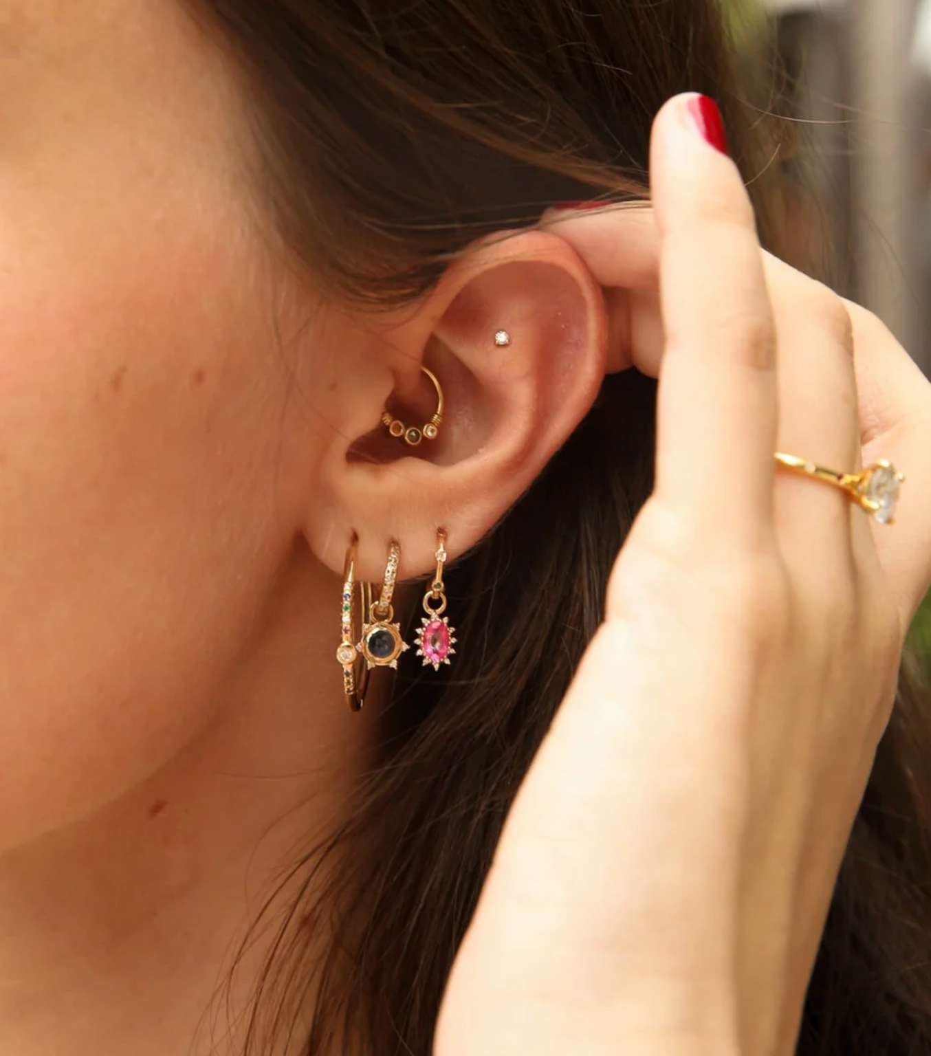 DIANA CHARM WITH PINK TOPAZ