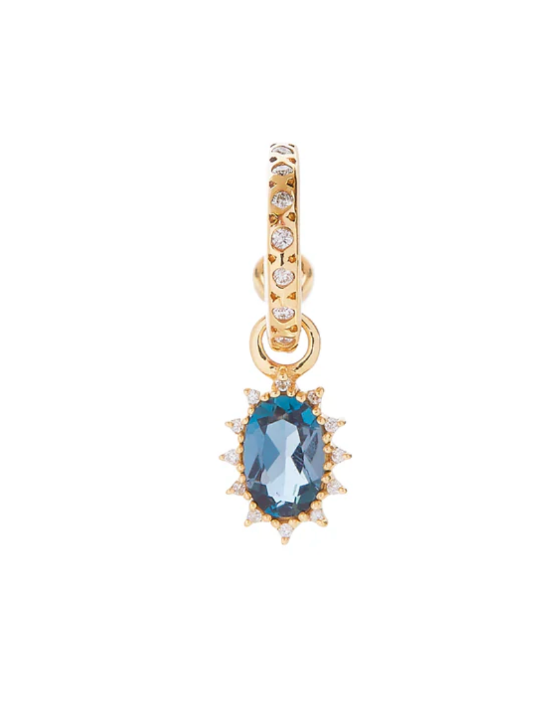 DIANA CHARM WITH BLUE TOPAZ