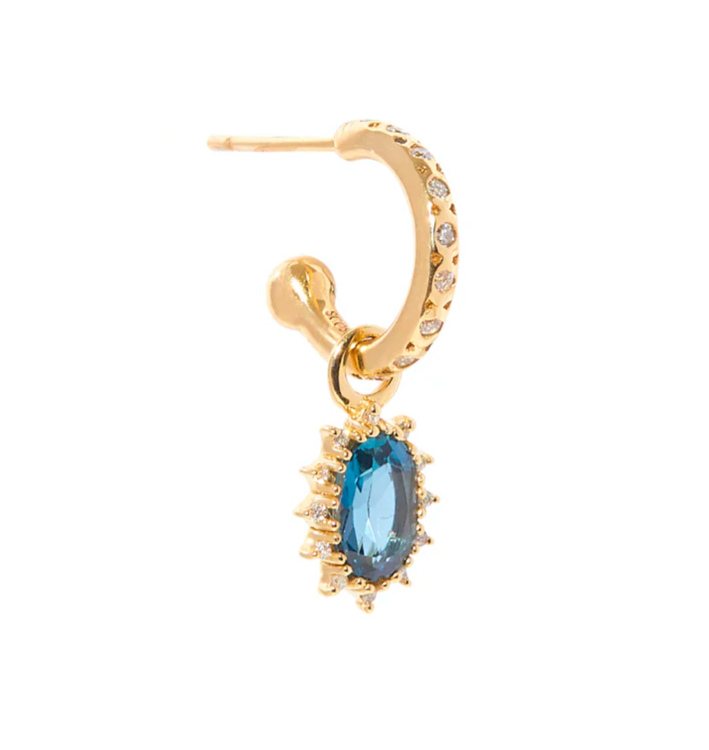 DIANA CHARM WITH BLUE TOPAZ