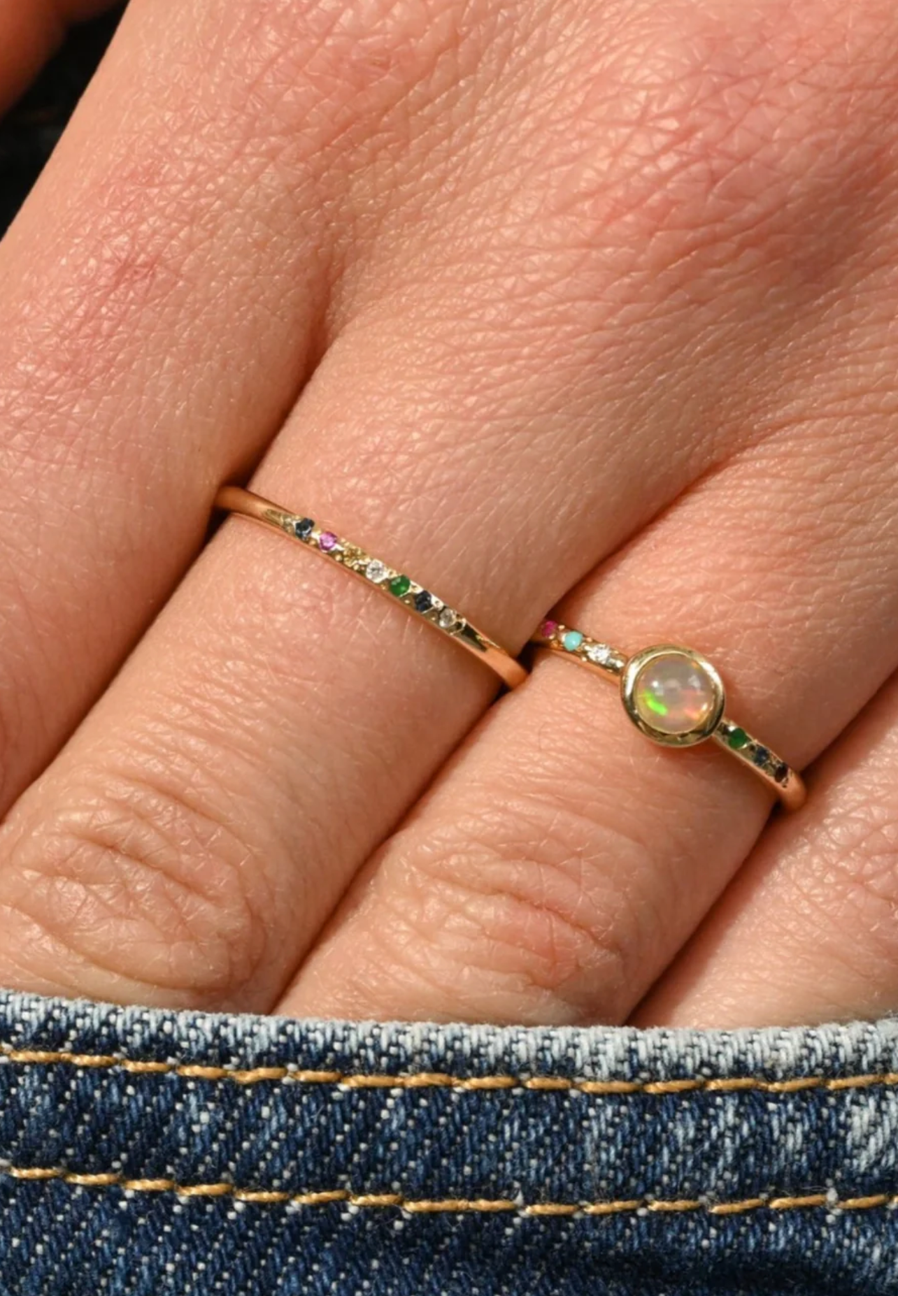 CLASSIC RAINBOW GEMS STACK BAND