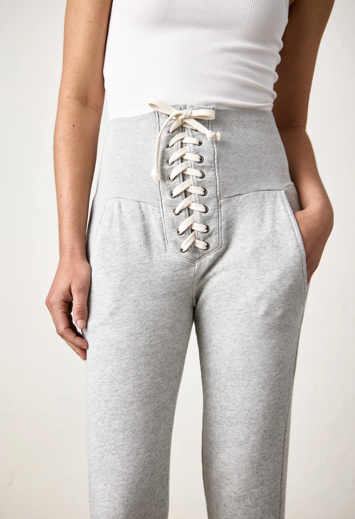 MAREN CORSET WAIST SWEATPANTS