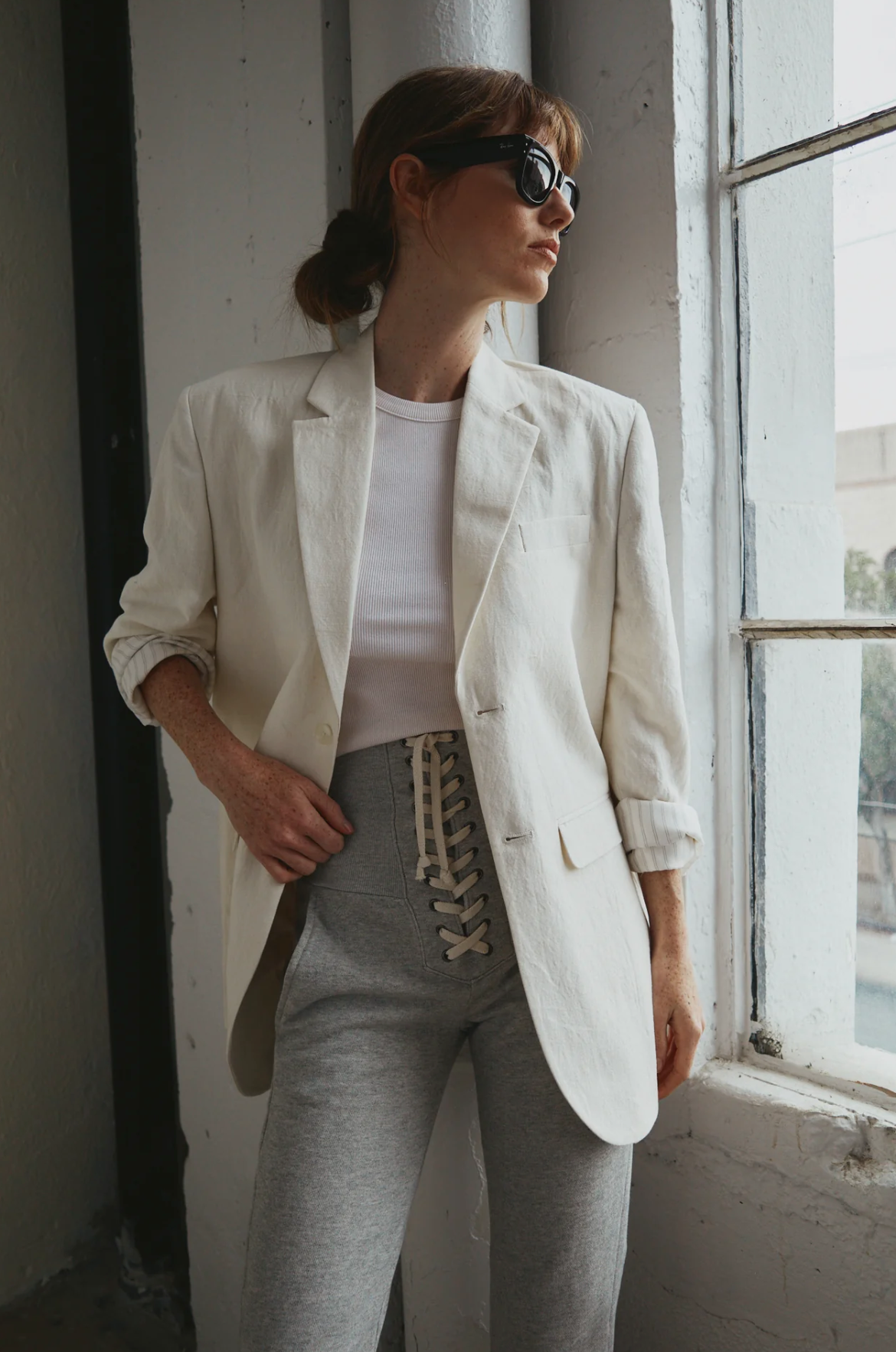 MAREN CORSET WAIST SWEATPANTS