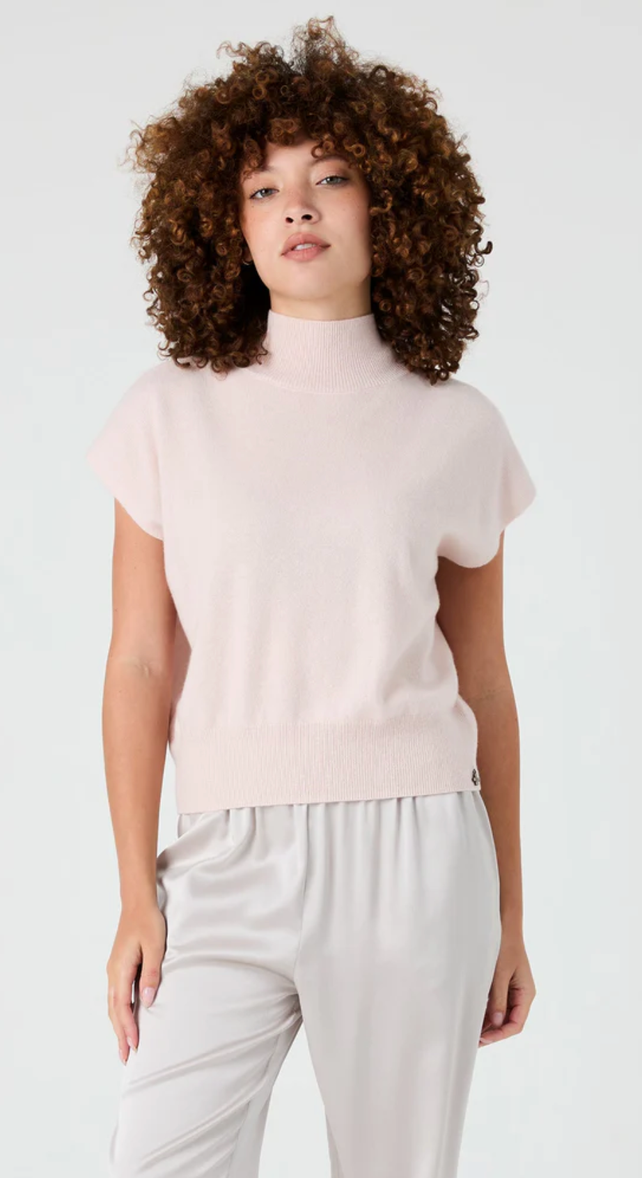 ANNE CAP SLEEVE CASHMERE TOP