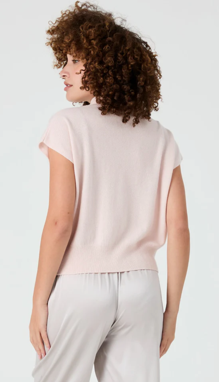 ANNE CAP SLEEVE CASHMERE TOP