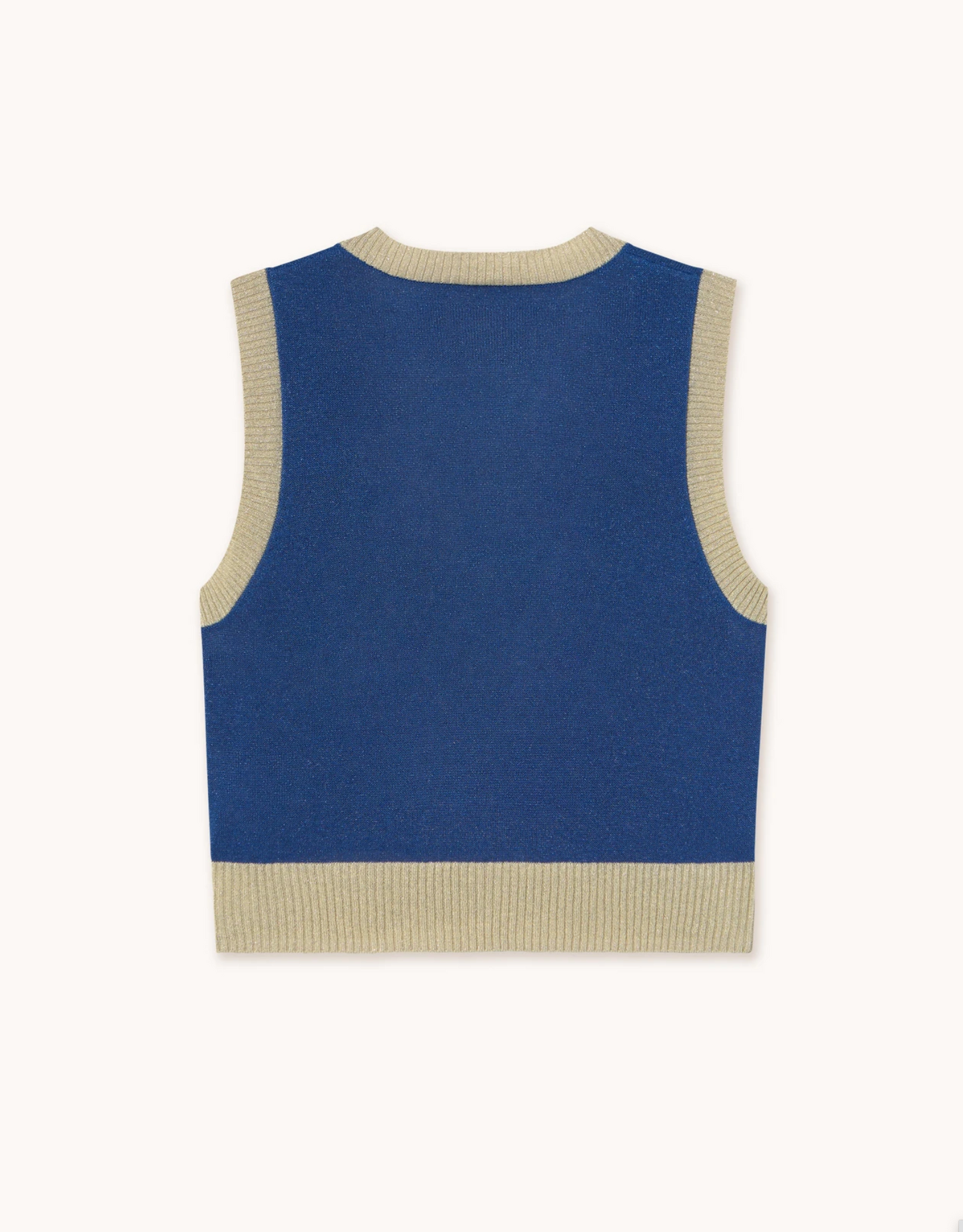 CONTRAST BUTTONED VEST