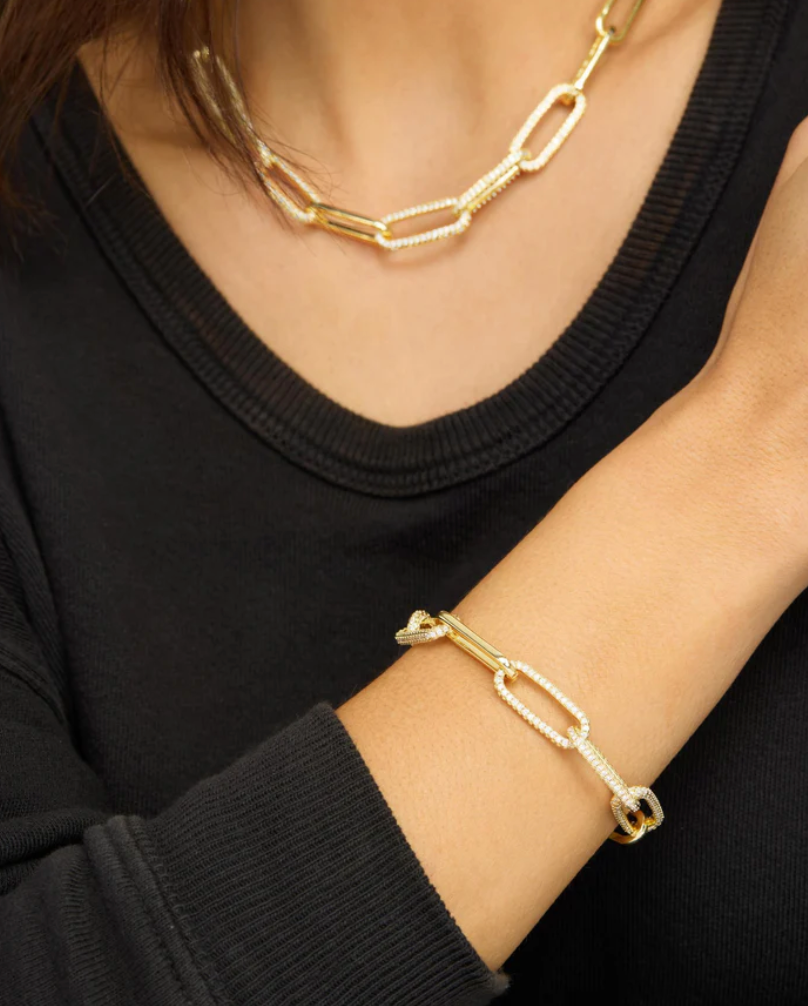 CARRIE PAVE CHAIN LINK BRACELET