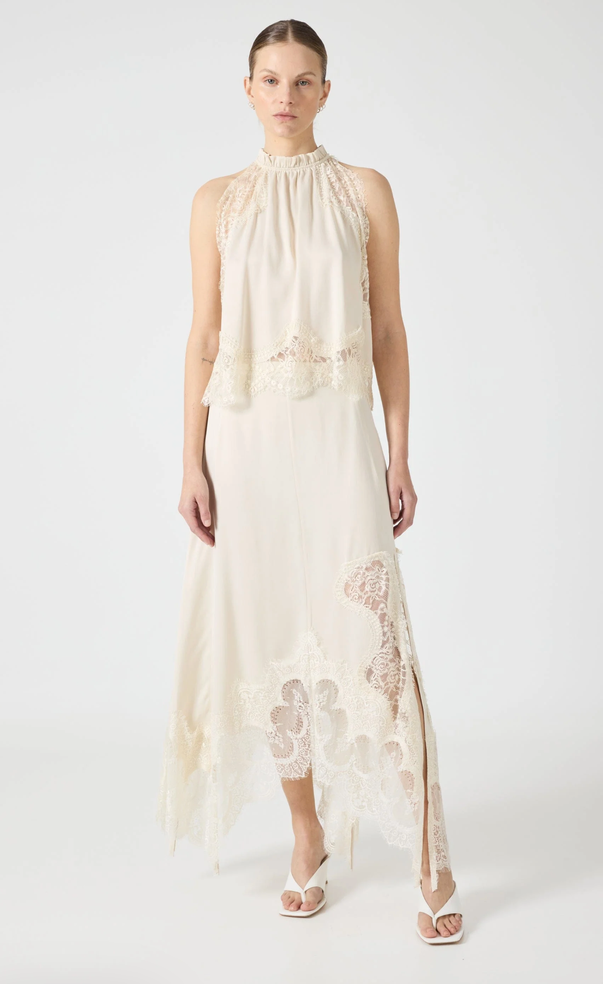 VISIONS LACE HANKERCHIEF SKIRT