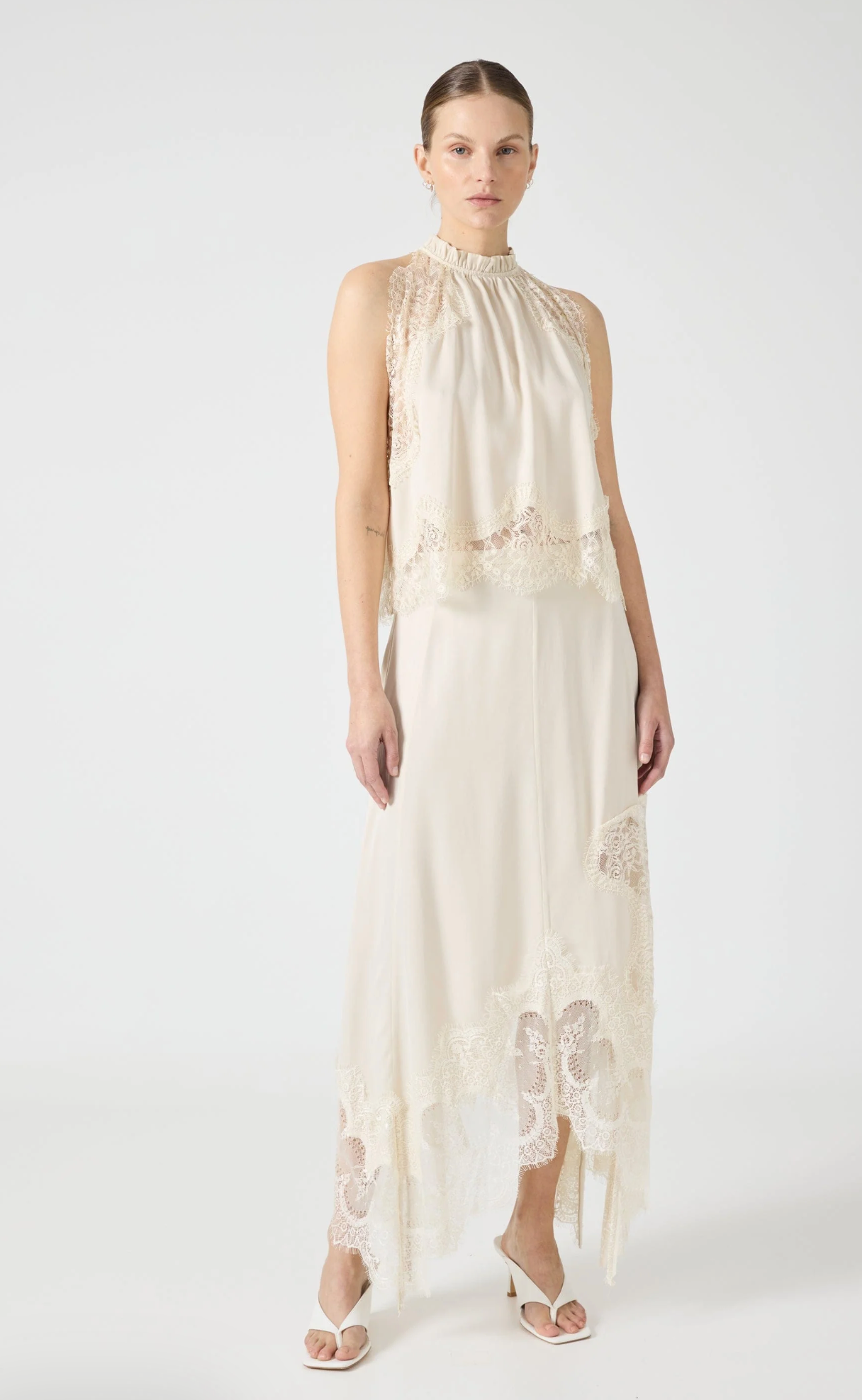 VISIONS LACE HANKERCHIEF SKIRT