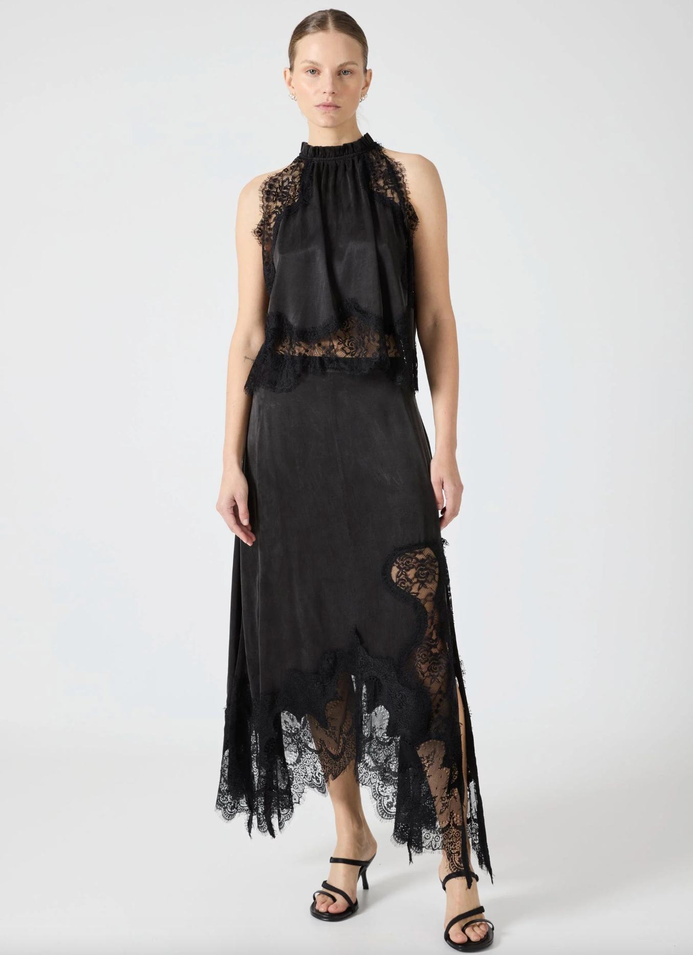 VISIONS LACE HANKERCHIEF SKIRT
