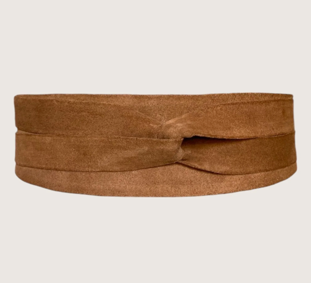 COGNAC SUEDE WRAP BELT