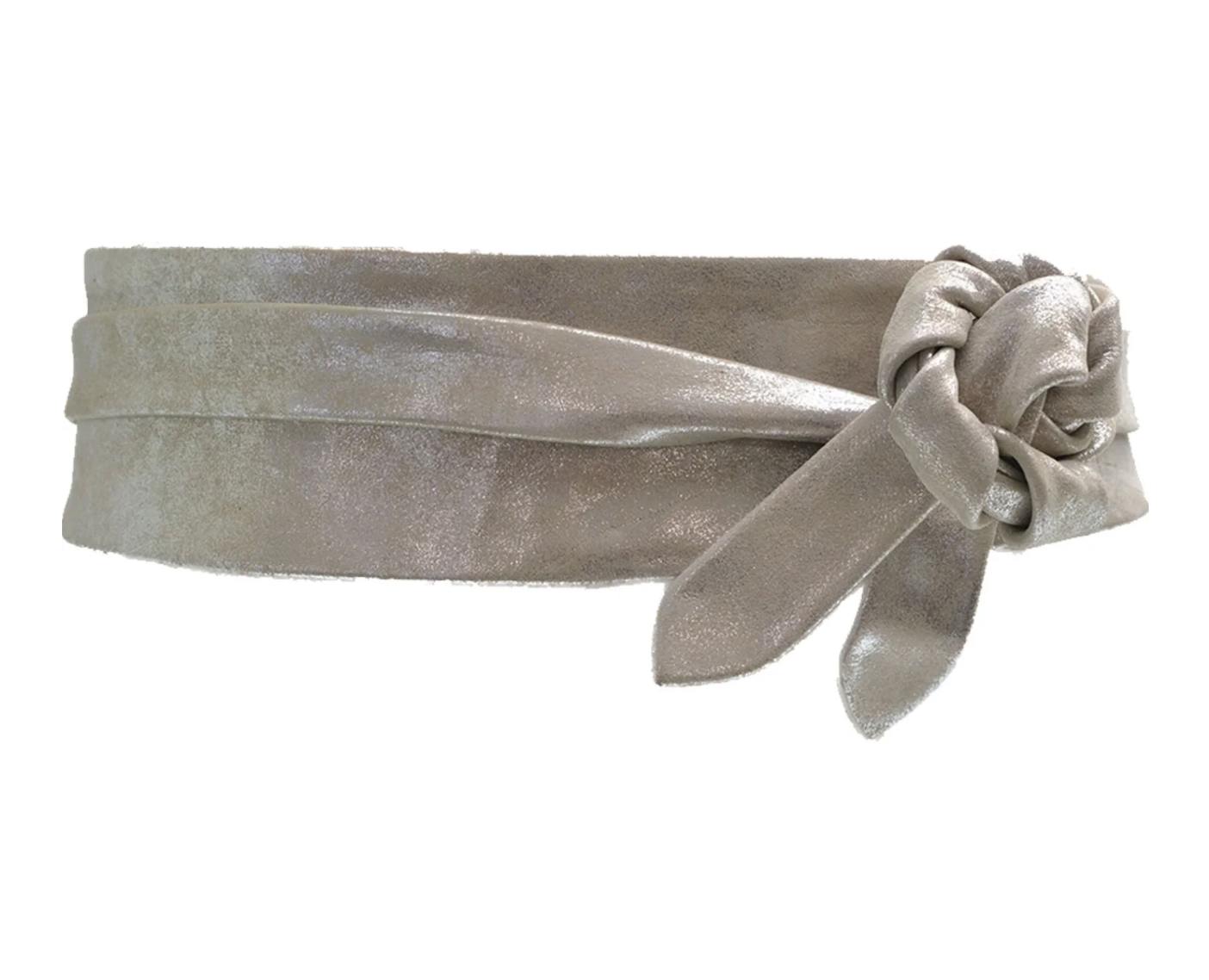 METALLIC SHIMMER WRAP BELT