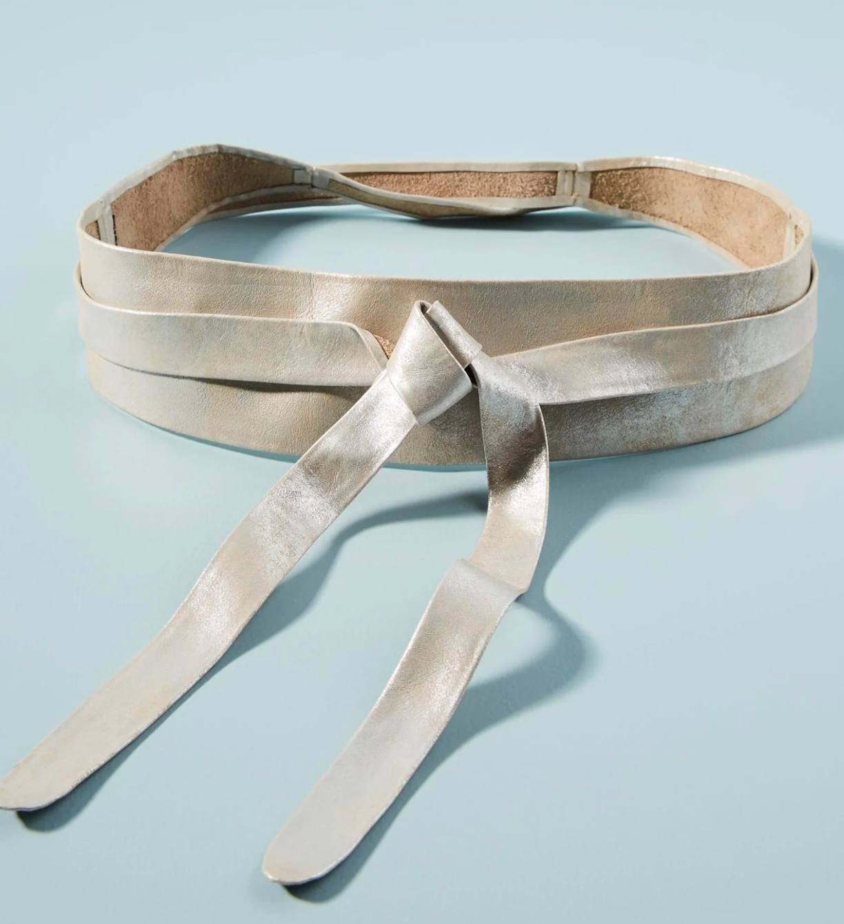 METALLIC SHIMMER WRAP BELT