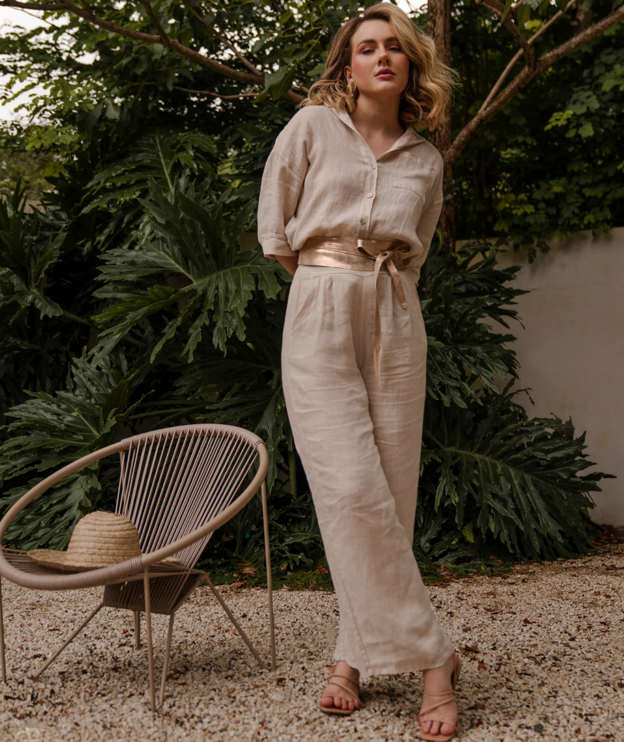 METALLIC SHIMMER WRAP BELT