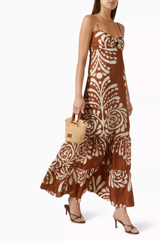 chinese dress ladies Julietta Cotton Silk Maxi Dress 6