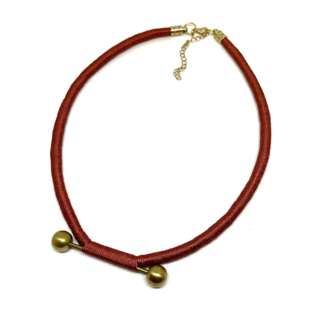 BRASS BALL NECKLACE