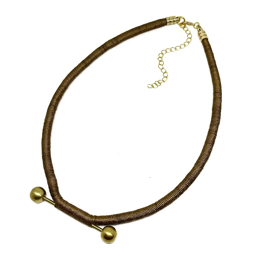 BRASS BALL NECKLACE
