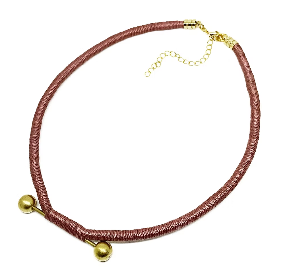 BRASS BALL NECKLACE