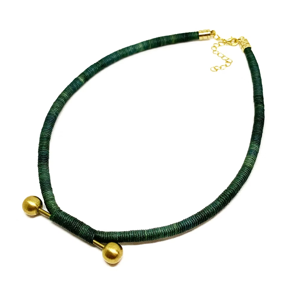 BRASS BALL NECKLACE