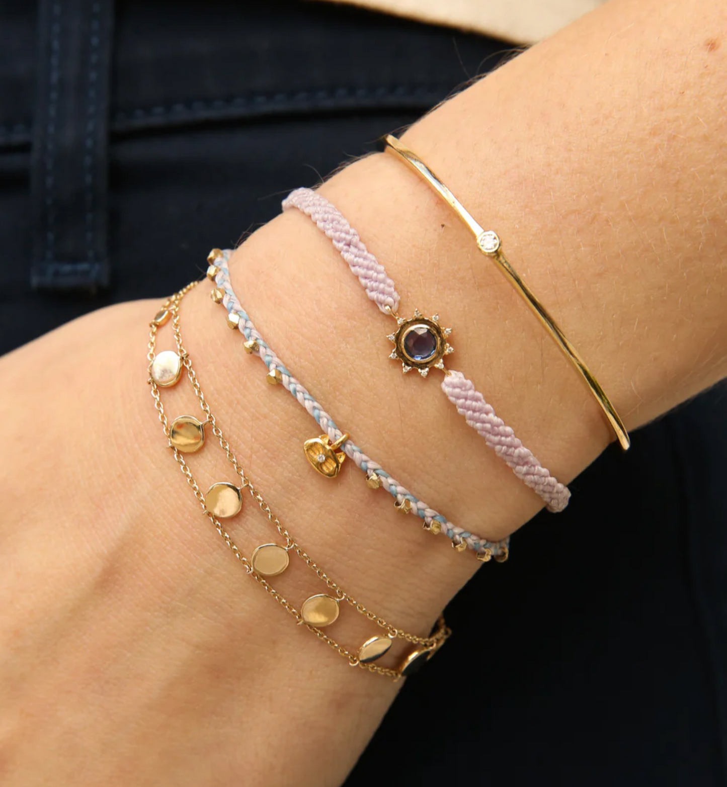 DIAMOND KITTY CHARM BRACELET